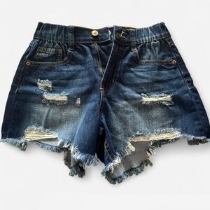 Rewash Blue Jean Shorts Distressed Cut-Off Style